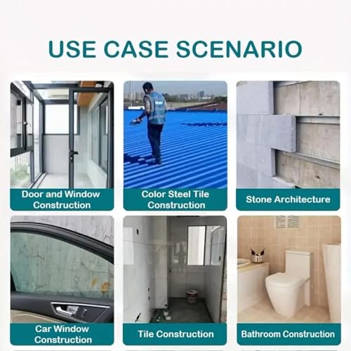 Image of Coofandy Silicone Sealant Waterproof 9900, Fast Drying Strong Leak Repair Paste, Black Silicone Sealant, Heavy-Duty Waterproofing Adhesive for Roof, Concrete,Water Tank,Wood,Pipes & Multiple Surfaces