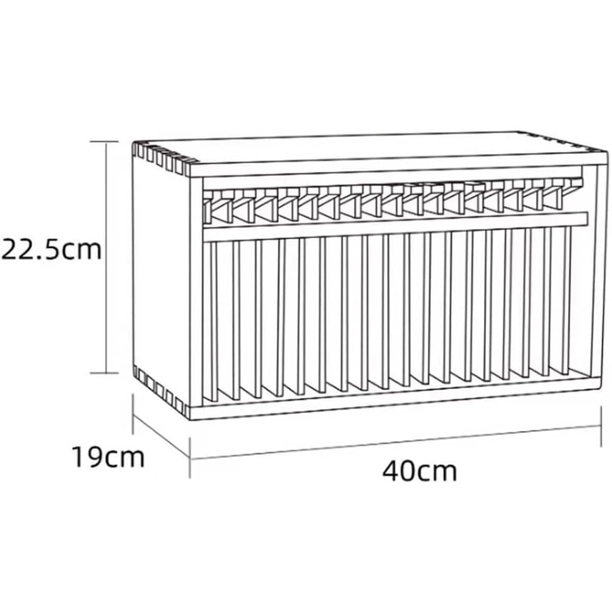 Espositore per 19 CD, in legno, ideale per casa, ufficio, sala musica, sala teatro, resistente struttura in legno di pino