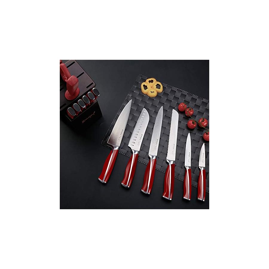 Knife-Set-Emojoy-15-Piece-Kitchen-Knife-Set-with-Block-Wooden-German-Stainless-Steel-Sharp-Chef-Knife-Set-with-Sharpener-dishwasher-safe-and-rust-proof-Red Knife Set, Emojoy 15 Piece Kitchen Knife Set with Block Wooden, German Stainless Steel Sharp Chef Knife Set with Sharpener, Dishwasher Safe and Rust Proof (kitchen knife set red)