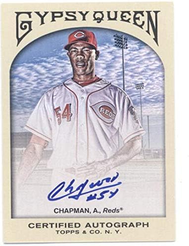 2011 Topps Gypsy Queen Autographs #GQA-ACH Aroldis Chapman Cincinnati Reds Baseball Card (Autographed) NM-MT