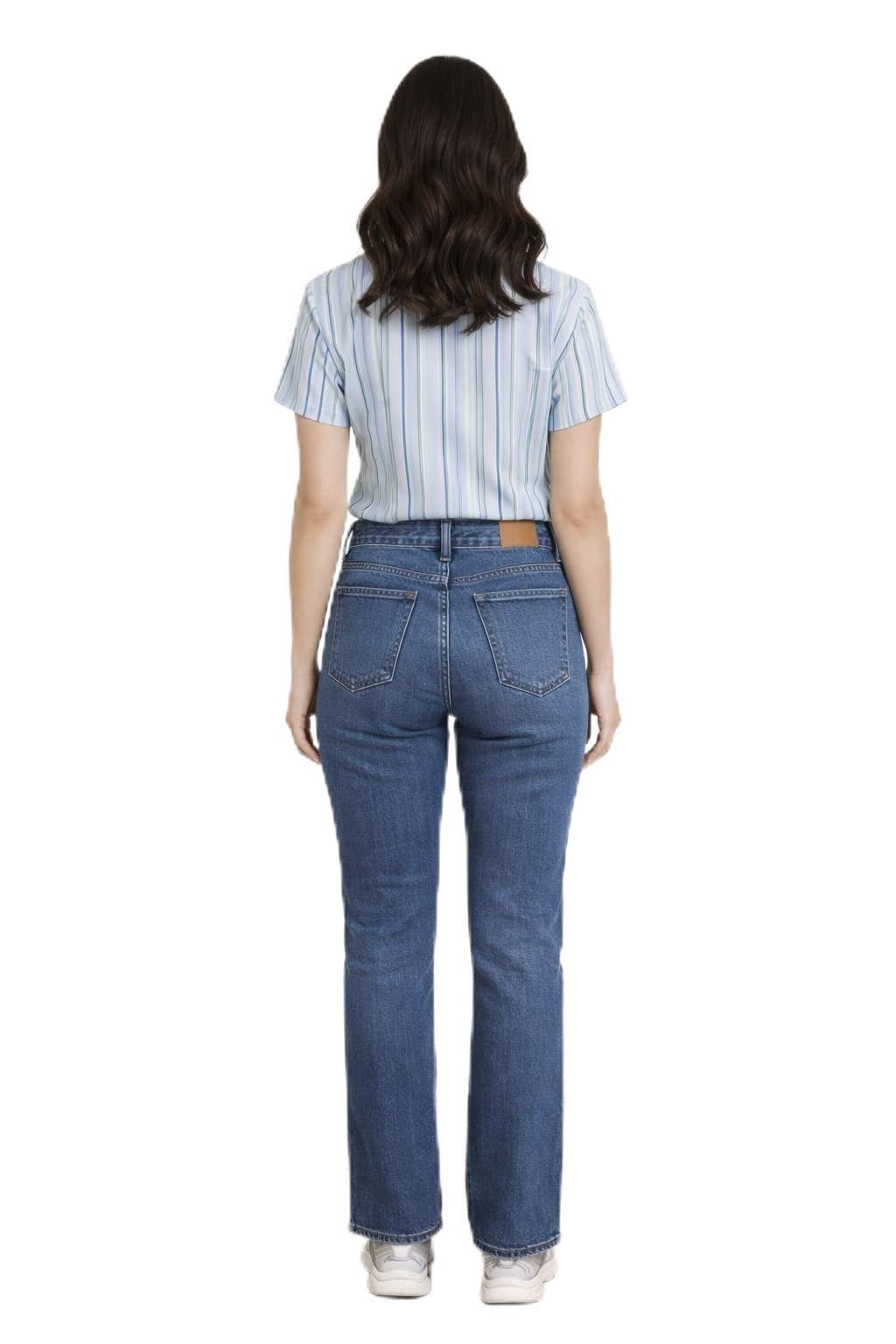 Pantalone Donna Regular Fit, Denim Elasticizzato, Made in Italy