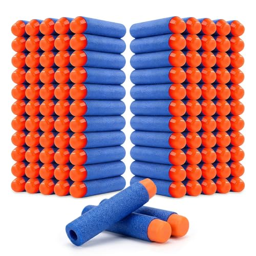 Refill Darts Foam 150Pcs Blue Universal Soft Bullet Darts for Nerf Gun Elite N-Strike Blasters Battle Game Toy Accessories for Kids Party Favors and Outdoor Play