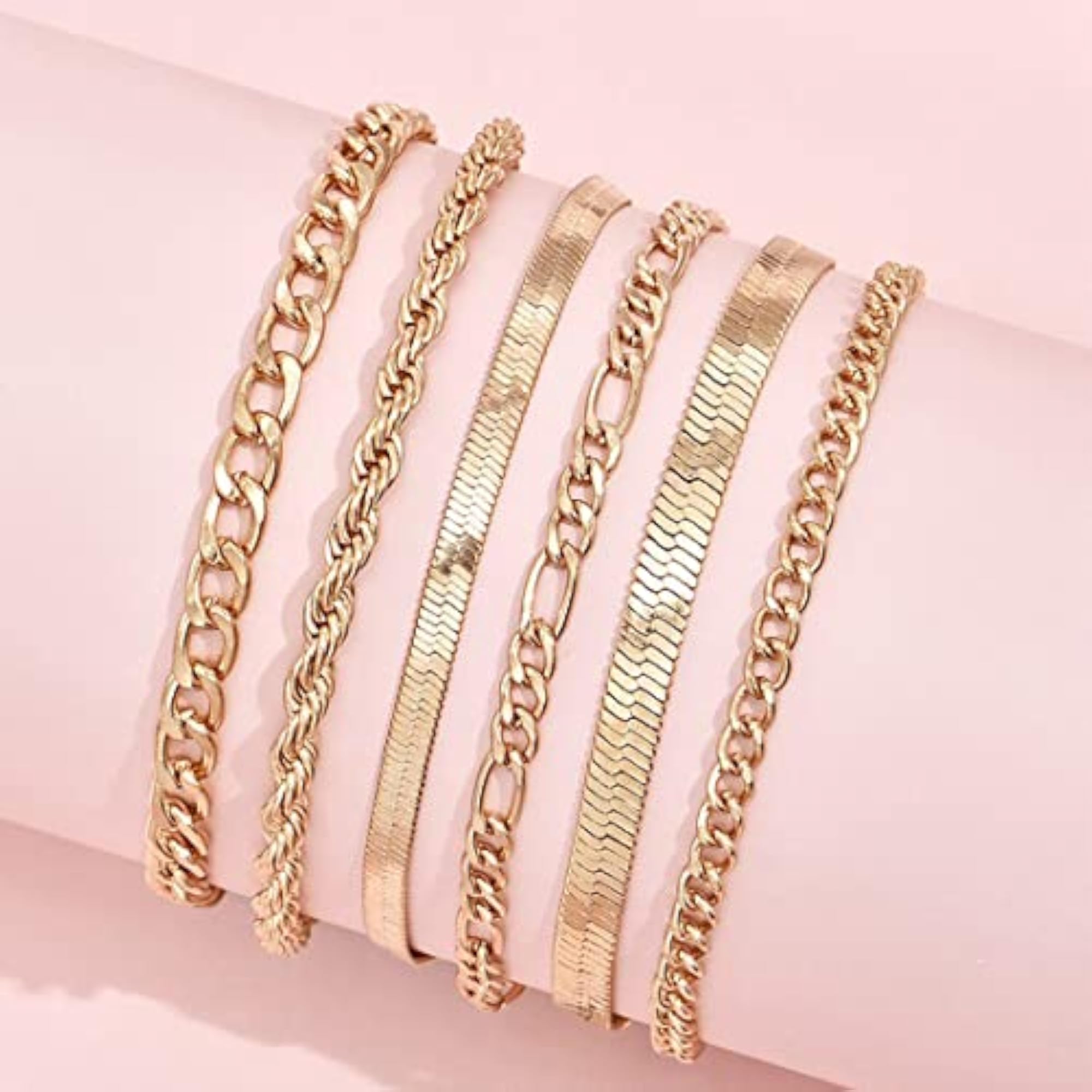 6 Wraparound Bracelets Set, Boho Chic Jewelry