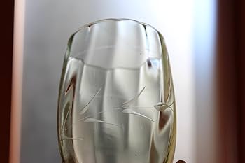 Amazon.co.jp: ウランガラス コップ バラ紋 大正時代 骨董