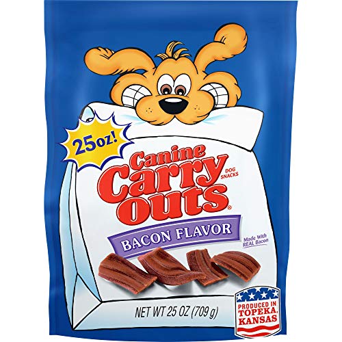 Canine Carry Outs Bacon Flavor Chewy Snacks for Dogs, 25 oz