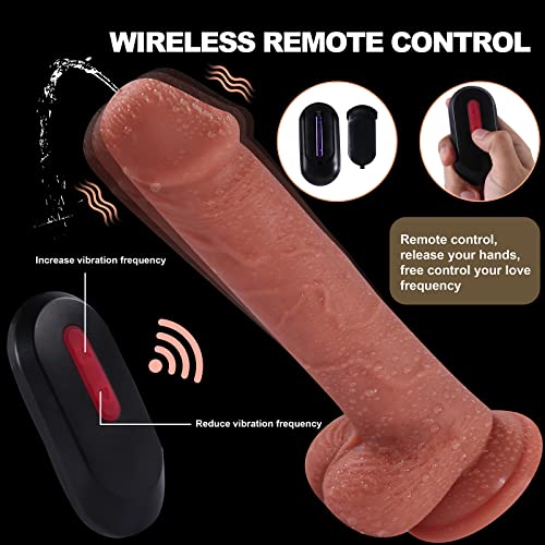 TDLPlus Realistischer Dildo Vibrator mit Squirting Wassersprüh funktion und 7 Vibrationsmodi, Silikon Analdildo mit Fernbedienung und Sperma Spritzfunktion,Sexspielzeug für Frauen Männer – Bild 4