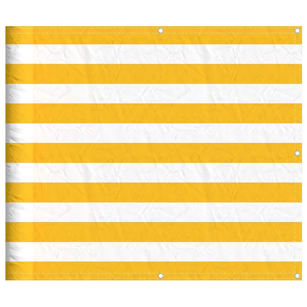 Balcony Screen Yellow And White Stripe