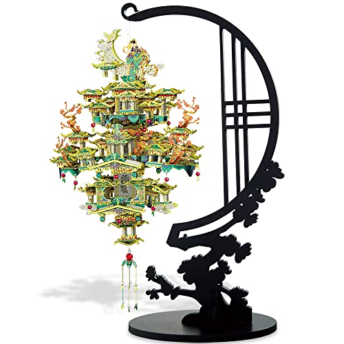Piececool Puzzle 3D en Metal pour Adulte-Pavillon des Amoureux Construction Metallique Kit Maquette Adulte Style Chinois 3D Puzzle 557 Pièces