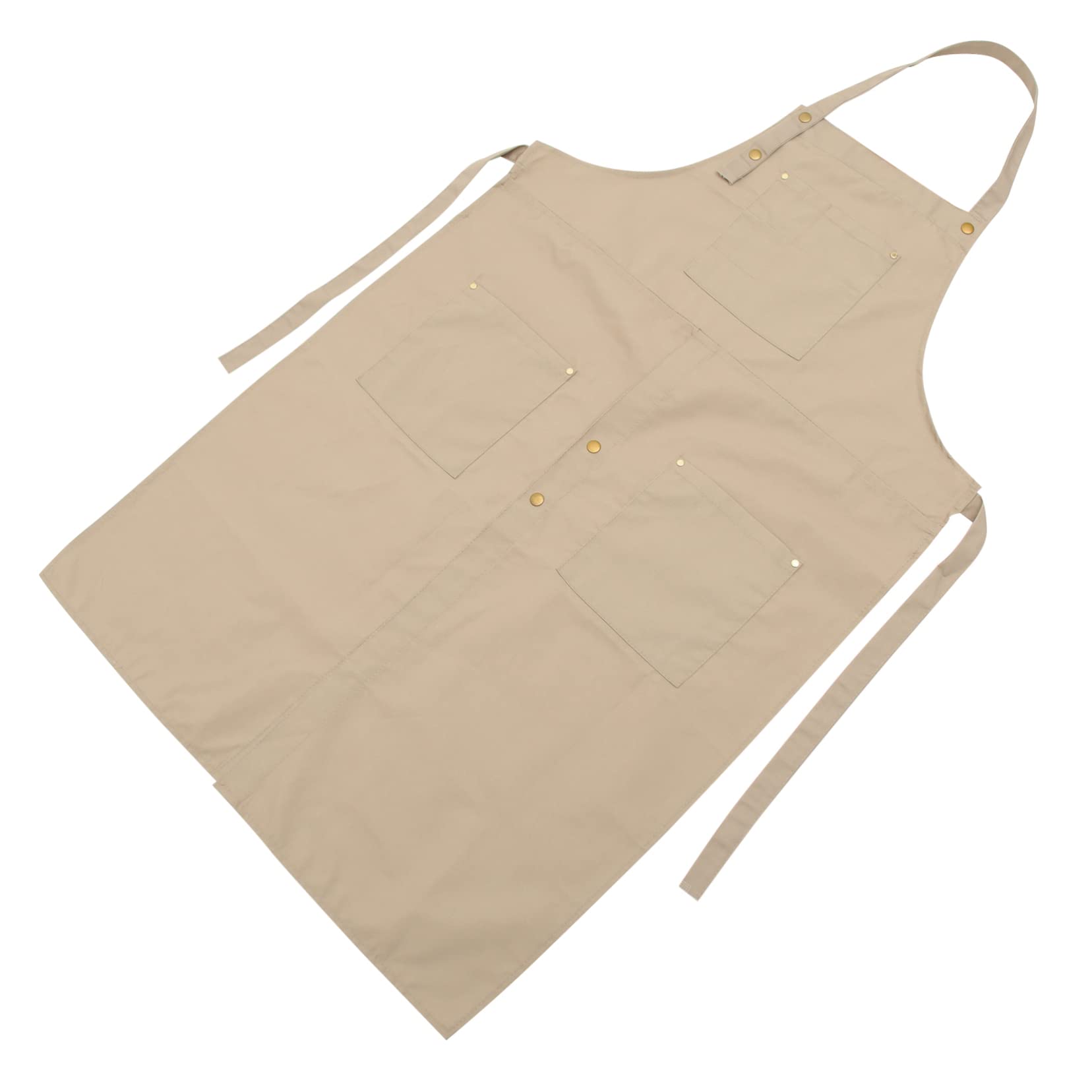 Tablier D'artiste en Toile Kaki avec Poches pour Poterie