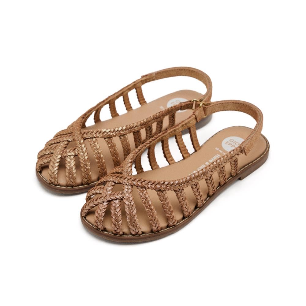 GIOSEPPO Simsbury Flat Sandal, Leather, 5 UK