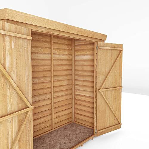 WALTONS | 6ft x 2.6ft Wooden Storage Shed | 8mm Overlap | Double Doors | Pent Roof | Garden Lawnmower Store | Mowerstore | 6ft 2.6ft | - Image 6