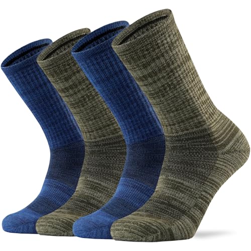 Image of Ortis Merino Wool Socks for Men Outdoor Hiking Casual Soft Cushion Crew | Extra-Fine Wool, Breathable, Comfortable, Lightweight, Moisture Wicking, Size L /XL 3 Pack, Hiker, Mountaineer, Daily Wear