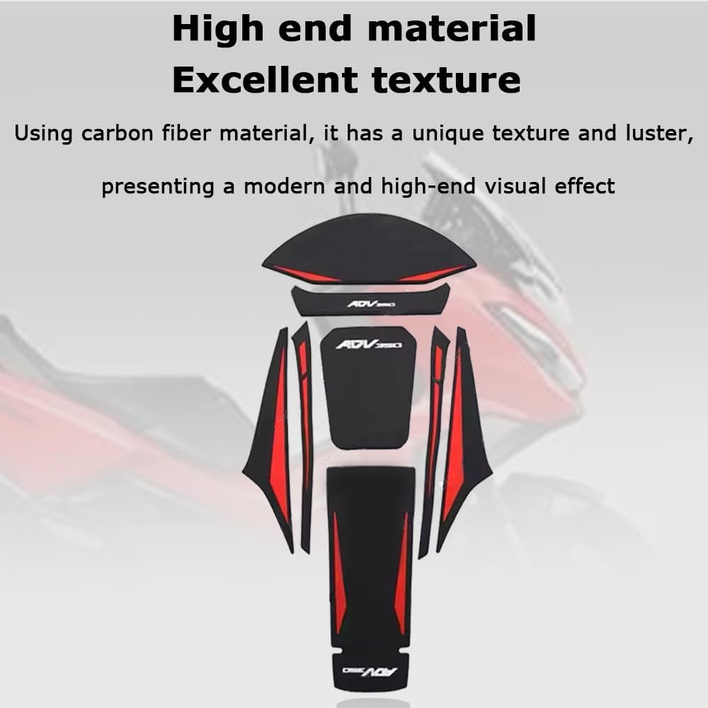 for ADV350 ADV 350 2025 Rubber fuel tank with anti-skid protection film for motorcycle modification accessories