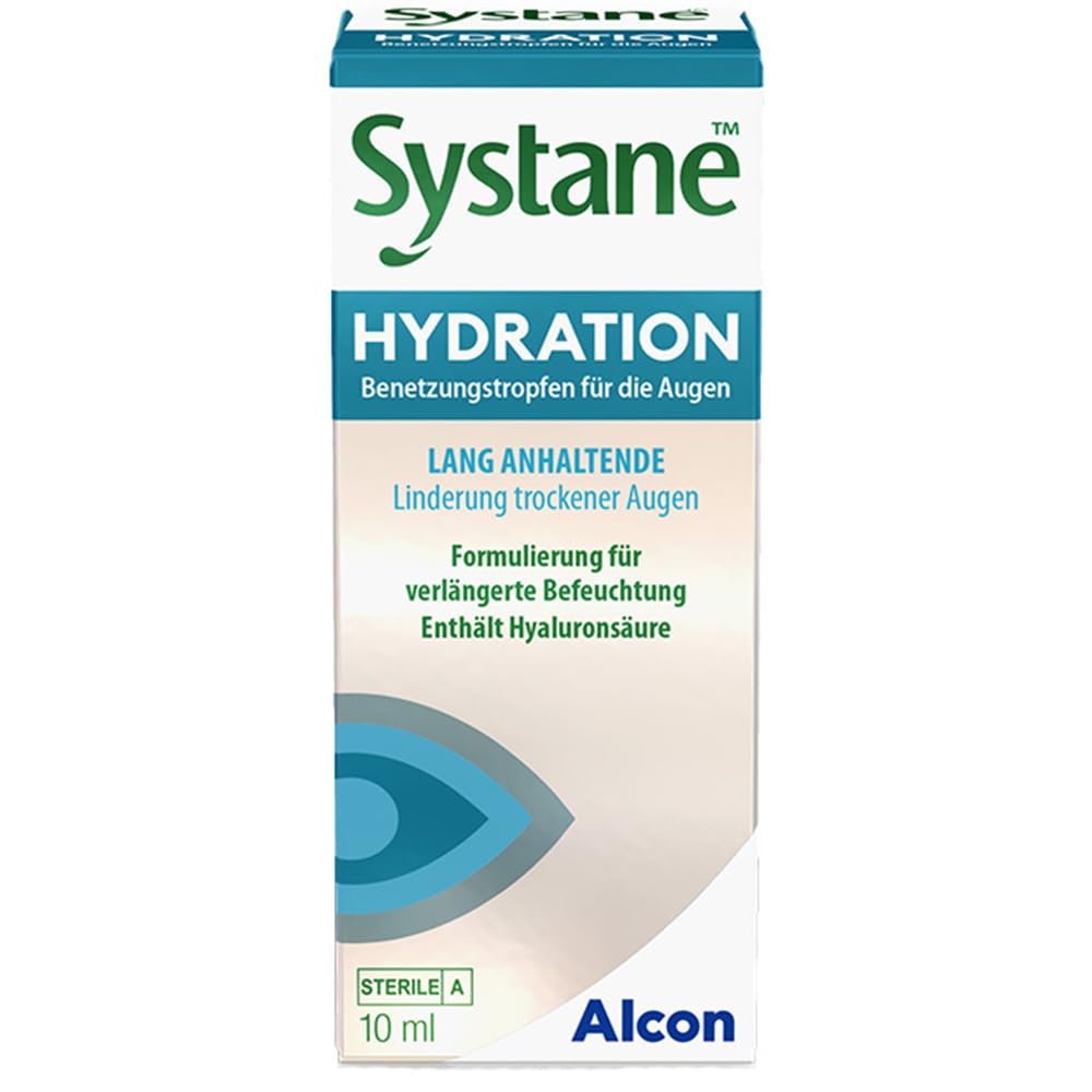 Systane Hydration Eye Drop Advanced Dwugh Dwugh Formuła z kwasem hialuronowym do długotrwałej wilgotności i ulgi objawów suchych oczu 10 ml