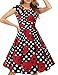 Homrain Women's 1950s Retro Vintage A-Line Long Sleeves Cocktail Swing Party Dress