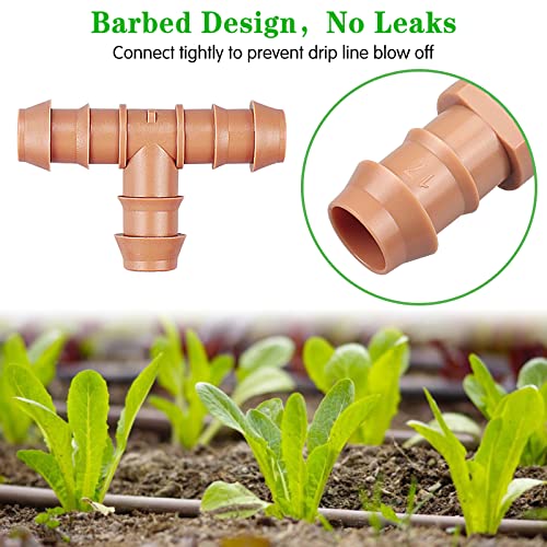 Gardrip 17MM BARBED TEE Drip Irrigation Barbed Tee：30 Pack Drip Irrigation Tee Parts Fits thumb #2