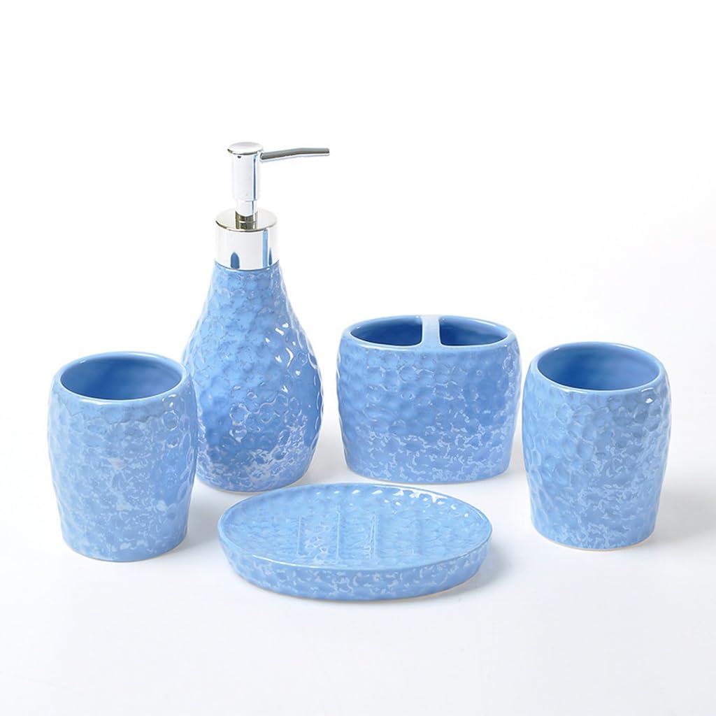 Ceramic Simple Bathroom Accessories Set Washing Tools Mouthwash Cup Soap Toothbrush Holder Household Items