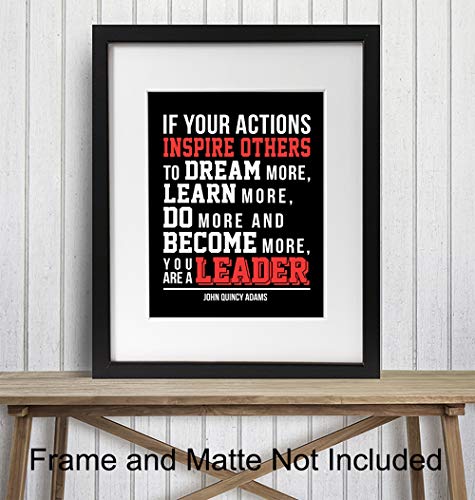 Yellowbird Art & Design Leadership Office Wall Art Decor- Unique Motivational Gift For Boss, Manager, Team Leader, Coach, Teacher - Unframed Photo 8X10 - Inspirational Quote Poster Print thumb #1