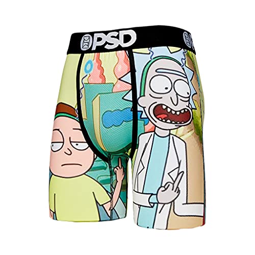 PSD Men's E - Rick And Morty 2 Birds Boxer Briefs, Green, XL2