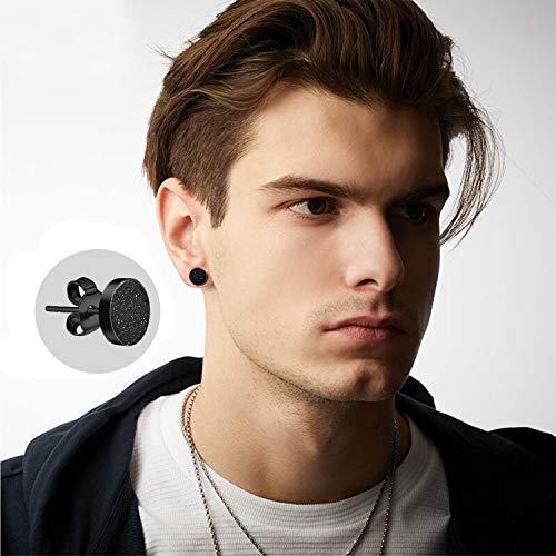 Black Round Stud Earrings Set Hypoallergenic Surgical Stainless Steel Black Earrings for Men Women Jewelry 6 Pairs 3mm-8mm4