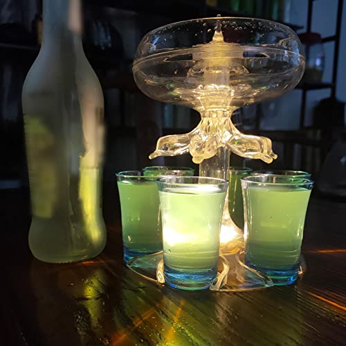 Suporte para copos de shot com 6 copos de shot conjunto de experiência de bebida, kit de ferramentas