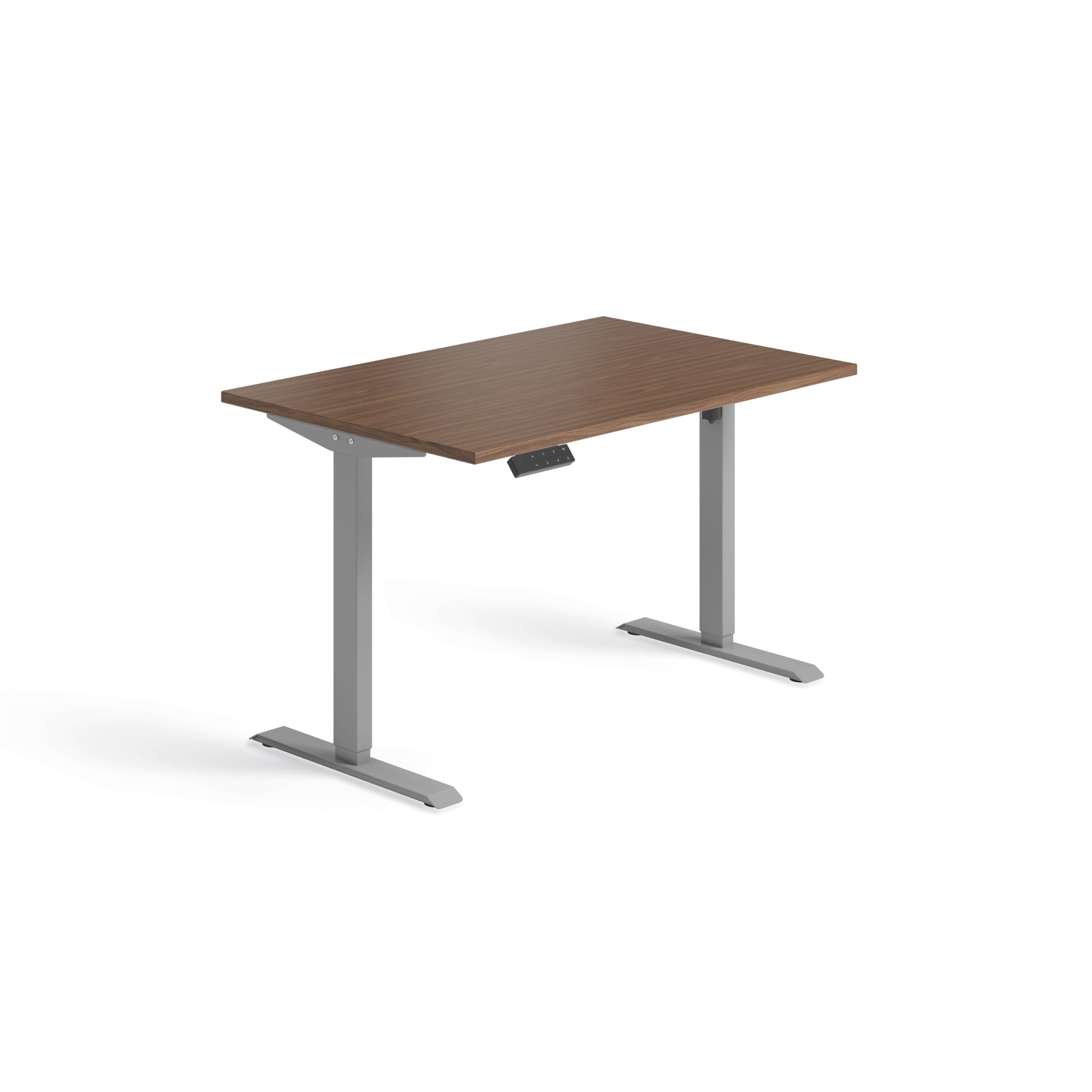 Schnellmontage Elektro-Hubtisch höhenverstellbar, 1200x800x740-1175, Nussbaum/Silber