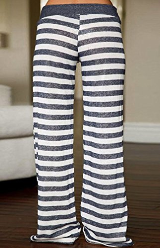 Image of AMiERY Women's Comfy Casual Pajama Pants Floral Print Drawstring Palazzo Lounge Pants Wide Leg