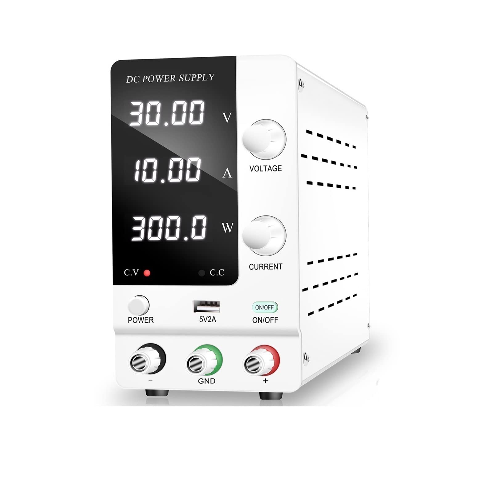 Alimentation laboratoire stabilisée DC 120V 3A blanche avec encodeur de rotation