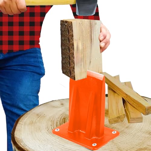 SPARES2GO Kindling Splitter Log Wedge High Visibility Wood Splitting Firewood Timber Mounted Axe Chisel 1 SPARES2GO Kindling Splitter Log Wedge High Visibility Wood Splitting Firewood Timber Mounted Axe Chisel