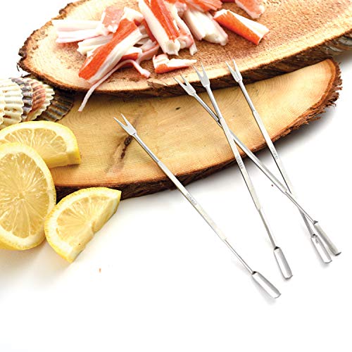 Norpro Stainless Steel Seafood Forks 6.75\" | 4-Count per Pack | 1-Pack
