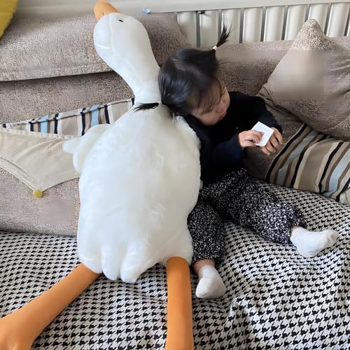 Image of Ryttir Giant Goose Plush - 35 inch Extra Soft Goose Stuffed Animal Hugging Pillow with Rotund Belly,Safety Nursery Decor & Sensory Comfort Toy,Cuddle Companion for Women Girl(Birthday Gender Neutral Gift)