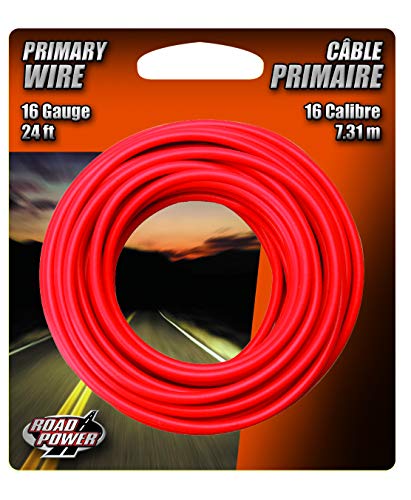 Coleman Cable 16-1-16 16-Gauge 24-Foot Automotive Copper Wire, Red