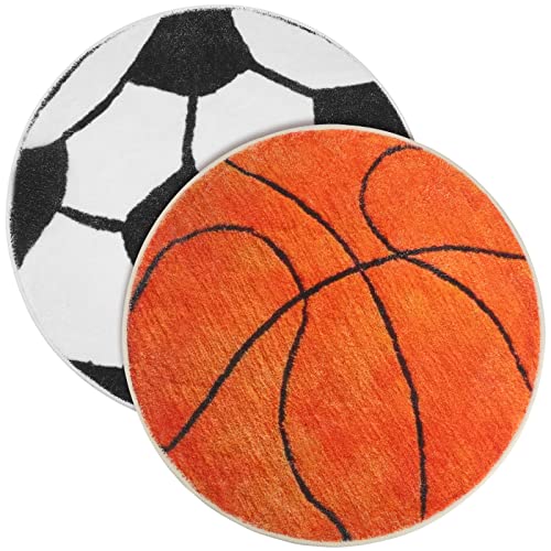 Alfombra Deportiva Redonda 2 Piezas 60 cm Diámetro