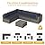 May in Color 7 Pieces Outdoor Patio Furniture Sets with Glass Tea Table, PE Rattan Wicker Patio Conversation Set with Washable Cushions, Outdoor Patio Sectional Sofa Couch, Grey