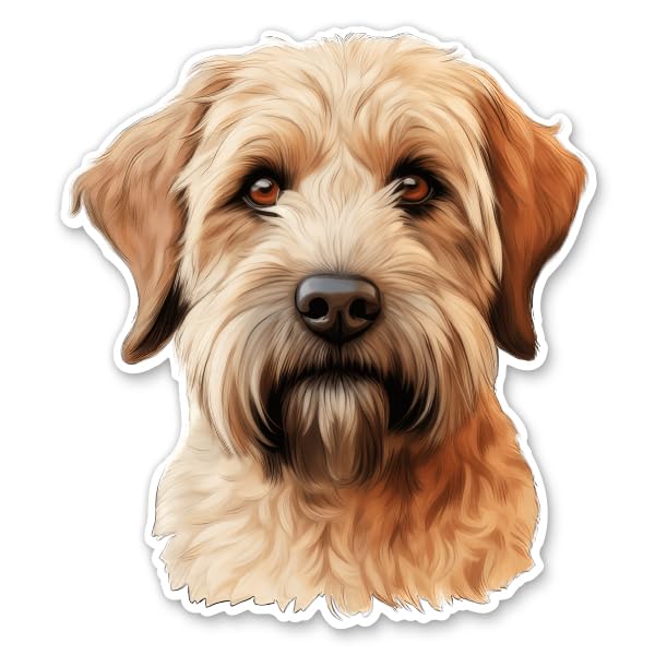 Soft Coated Wheaten Terrier Sticker - 3" Laptop Sticker - Waterproof Vinyl for Car, Phone, Water Bottle - Soft Coated Wheaten Terrier Dog Decal