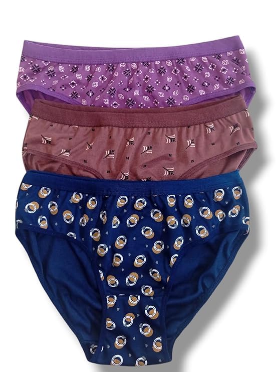 Women's 100% Cotton Panties/Briefs - Pack of 3 | Premium Comfort Multicolour Combo with Stylish Prints-image-40