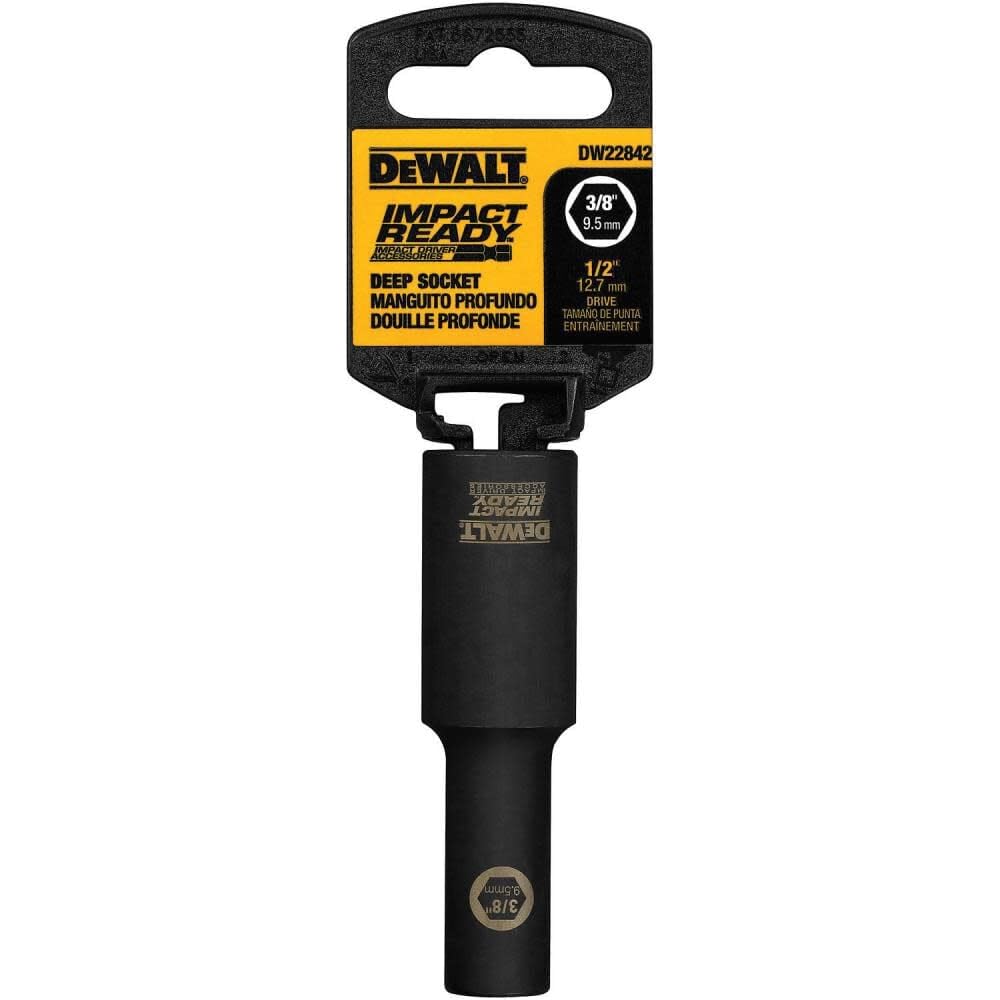 DEWALT DW22952 1-1/16-Inch IMPACT READY Deep Socket for 1/2-Inch Drive
