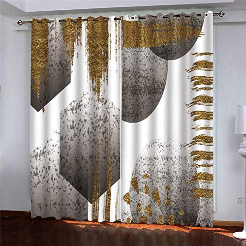Rideaux isolants thermiques anti-chaleur et froid - Tissu opaque abstrait 132 x 160 cm