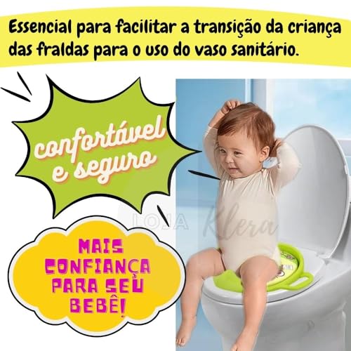 Assento Sanitário Infantil Redutor Sanitário Infantil Com Alça de Segurança Estampado Almofadado (Ca