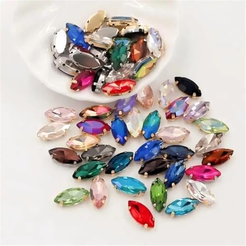 Strass à coudre olive pour la création de bijoux et customisation