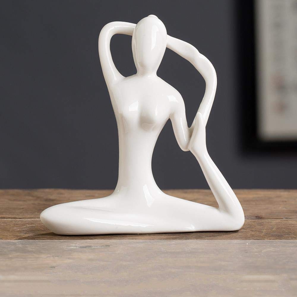 Kjsdzh Character Decoration Modern Minimalist Creative Ceramic Abstract Girl Crafts Suitable As Home Decoration, Jingyue