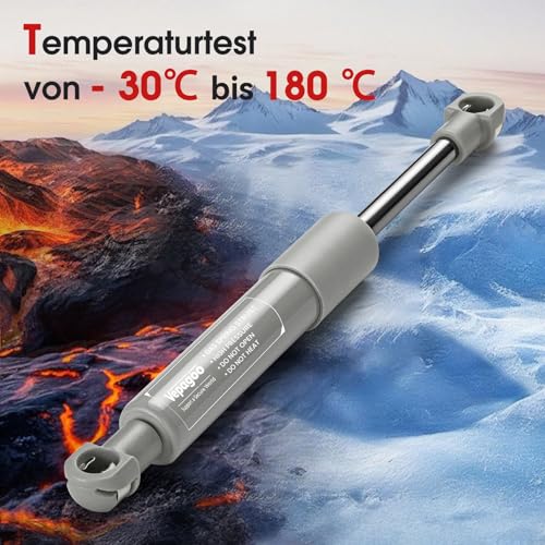 Vepagoo 2X Gasdruckdämpfer 200N Gasdruckfedern Kompressionsfeder Ersatzteil für Kesseböhmer Beschlag HSB Hochschwenkbeschlag