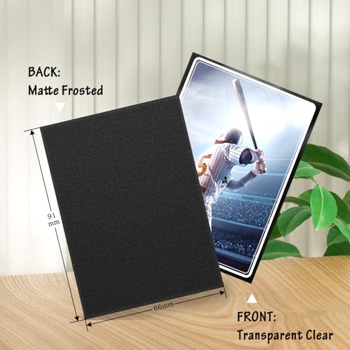 kitoyz 500pcs trading card sleeves matte top loading sleeves for standard cards 25inch x 35inch card protector sleeves for baseball cardsports cardsgame card 5 colors