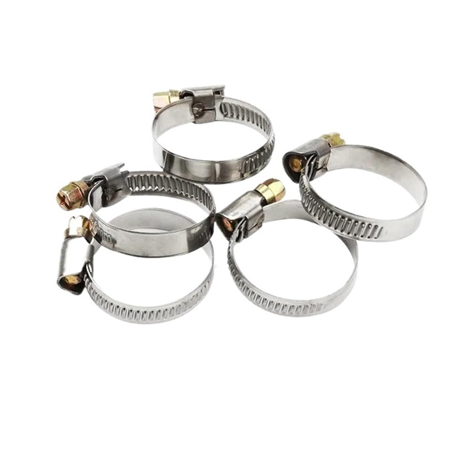 Nodrest 10Pcs 50-70Mm 5/10Pcs Pipe Clamps Stainless Steel Hose Clips Car Fuel Worm Drive