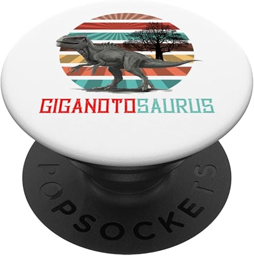 Giganotosaurus Retro T rex prehistoric dinosaur Father's day PopSockets Swappable PopGrip