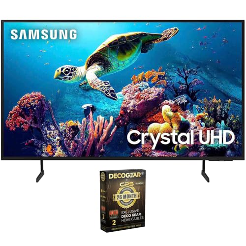 Samsung UN60DU6900FXZA 60 inch DU6900 Crystal UHD 4K Smart TV (2024) Bundle w/Deco Gear 2X 4K HDMI 2.0 Cable w/Copper Conductors & CPS Exclusive 26 Month Protection Pack (BEACH-CPS-26500)
