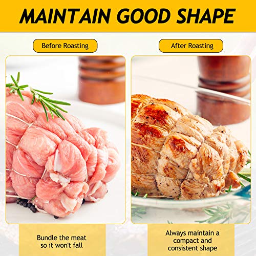 7 Pcs Poultry Lacing Kit Turkey Lacer 7 Inch Roasting Supplies Meat Trussing Needle Stainless Steel Pin and Cotton Twine Cooking Twine for Trussing, Tying Poultry Meat, Pig, Roasting Turkey by WILLBOND - Image 5