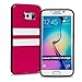 Produktbild Conie ST34760 Stripe Case Kompatibel mit Samsung Galaxy S6 Edge Plus, Silikon Backcover PU Leder Streifen Design für Galaxy S6 Edge Plus Handycase Pink