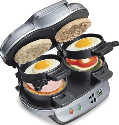 Hamilton Beach Dual Breakfast Sandwich Maker with Timer