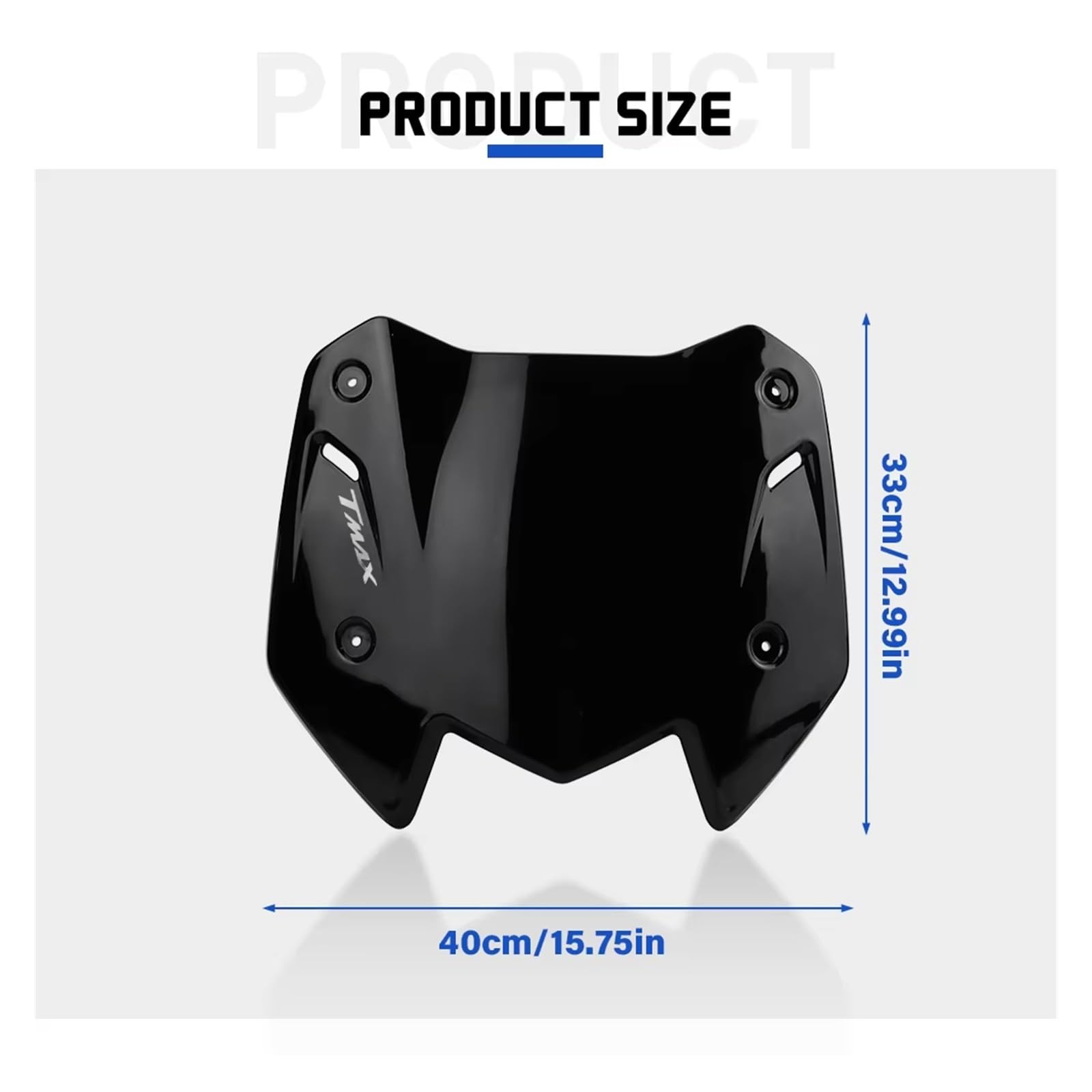 Parabrezza Deflettori Moto Per TMAX560 Per TMAX 560 Per Tech Per MAX ABS 2022-2026 Parabrezza Per Moto Deflettore Schermo Cupolino Moto(Nero)
